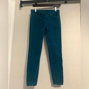 Edyson Teal Blue Skinny Corduroy Skinny Pants. Size 27S.